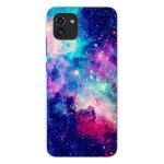 Coque en silicone - compatible samsung galaxy a03 - design galaxie bleue