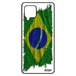 Coque silicone samsung galaxy a42 drapeau bresil bresilien foot football metal jeux olympiques etui tissu ...