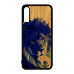 Coque silicone samsung galaxy a70 en bois lion lionne peinture animal housse savane cover de protection ...