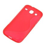 Coque silicone pour samsung galaxy core i8260 / i8262 dual sim gel motif s au dos - rouge Coque silicone pour samsung galaxy core i8260 / i8262 dual sim gel motif s au dos - rouge