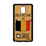 Coque silicone samsung galaxy note 4 bois j'peux pas j'vais en belgique etui tpu