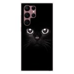Coque en silicone - compatible samsung galaxy s22 ultra - design yeux de chat