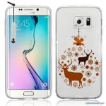 Coque silicone pour samsung galaxy s6 edge sm - g925 5. 1  ultra - fine dessin anim� jolie - cerf en ...
