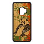 Coque silicone samsung galaxy s9 en bois panda de chine housse color� telephone