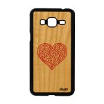 Coque silicone samsung j3 bois coeur rouge love smartphone unique symbole samsung galaxy j3