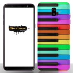 Coque silicone pour samsung j8 plus 2018 clavier piano colors