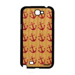 Coque silicone pour samsung note 2 en bois ancre rose smartphone housse a samsung galaxy note 2