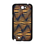 Coque silicone samsung note 2 en bois illusion d'optique vague triangle art visuel design housse bicolore ...