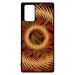 Coque silicone pour samsung note 20 en bois veritable et mandala motif vegetal smartphone noir color� ...