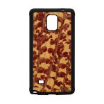Coque silicone samsung note 4 en bois motif feuilles jolie floral smartphone fleurs rouge design housse ...