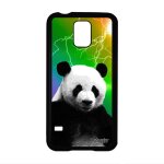 Coque silicone pour samsung s5 panda design eclair multicolore gel arc en ciel animaux antichoc animal ...