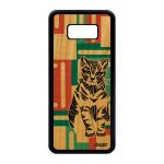 Coque silicone samsung s8 plus vrai bois chat azteque fantaisie petit tpu samsung galaxy s8 plus