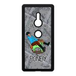 Coque silicone pour sony xperia xz2 j'peux pas j'ai poney humour 4g gris tpu en
