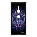 Coque silicone pour sony xperia xz2 signe astrologique scorpion ciel etui bleu a