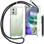 Coque silicone souple transparente pour motorola moto g54 5g + verre tremp protecteur d'cran, etui ...