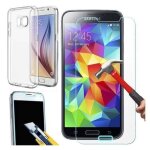 Coque silicone souple transparente samsung galaxy j5 2017 + film verre trempe