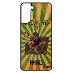 Coque silicone telephone samsung galaxy s21 fe en bois j'peux pas y'a hand etui drole texte smartphone ...