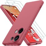 Coque silicone toucher soyeux + 3 verres tremps pour xiaomi redmi note 13 pro 4g / poco m6 pro 4g - ...