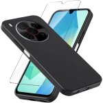 Coque silicone tpu souple + 1 protection ecran verre tremp pour zte blade v70 max (6, 9 ) - noir