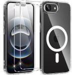 Coque silicone transparente compatible magsafe + 2 verres trempes pour iphone 17e little boutik�