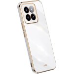 Coque en silicone pour xiaomi mi 14 pro (6. 73  inches), [ etui housse de telephone de style bord dore] ...