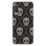 Coque en silicone - compatible xiaomi mi 9, xiaomi mi 9 pro - design floral skull