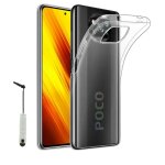 Coque silicone pour xiaomi poco x3 pro 6. 67  gel ultraslim et ajustement parfait - transparent + mini ...