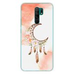 Coque en silicone - compatible xiaomi redmi 9 - design dreamcatcher lune
