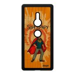 Coque silicone xperia xz2 bois super papy telephone cover mobile orange enfant heros papi drole cadeau ...