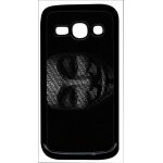 Coque pour smartphone - anonymous - compatible avec samsung galaxy ace 3 - plastique - bord noir