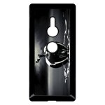Coque pour smartphone - apple black - compatible avec sony xperia xz2 - plastique - bord noir