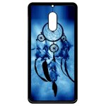 Coque pour smartphone - attrape r�ve blue - compatible avec nokia 6 (2018) - plastique - bord noir