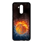 Coque pour smartphone - ballon de basket eau et feu - compatible avec huawei mate 20 lite - plastique ...