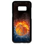 Coque pour smartphone - ballon de basket eau et feu - compatible avec samsung galaxy s8 + - plastique ...