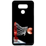 Coque pour smartphone - basket ball dark - compatible avec lg g6 - plastique - bord noir