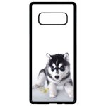 Coque pour smartphone - bebe chien husky - compatible avec samsung galaxy note 8. 0 - plastique - bord ...