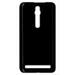 Coque pour smartphone - black is black - compatible avec asus zenfone 2 ze551ml - plastique - bord noir ...