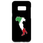 Coque pour smartphone - botte italie fond noir - compatible avec samsung galaxy s8 + - plastique - bord ...