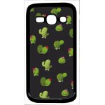 Coque pour smartphone - cactus fond noir - compatible avec samsung galaxy ace 3 - plastique - bord noir ...