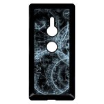 Coque pour smartphone - calcul ardoise maths - compatible avec sony xperia xz2 - plastique - bord noir ...
