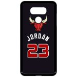 Coque pour smartphone - chicago jordan 23 - compatible avec lg g6 - plastique - bord noir