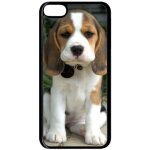 Coque pour smartphone - chien mignon - compatible avec apple ipod touch 6 - plastique - bord noir