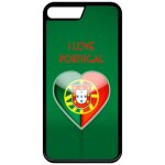 Coque pour smartphone - coeur love portugal - compatible avec apple iphone 8 plus - plastique - bord ...