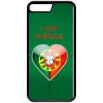 Coque pour smartphone - coeur love portugal - compatible avec apple iphone xs - plastique - bord noir ...