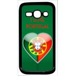 Coque pour smartphone - coeur love portugal - compatible avec samsung galaxy ace 3 - plastique - bord ...