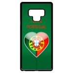 Coque pour smartphone - coeur love portugal - compatible avec samsung galaxy note9 - plastique - bord ...