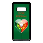 Coque pour smartphone - coeur love portugal - compatible avec samsung galaxy s10e - plastique - bord ...