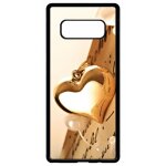 Coque pour smartphone - coeur d'or sur livre - compatible avec samsung galaxy note 8. 0 - plastique - ...
