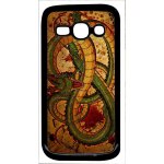 Coque pour smartphone - dragon manga - compatible avec samsung galaxy ace 3 - plastique - bord noir