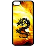 Coque pour smartphone - dragon tribal fond flamme - compatible avec apple ipod touch 6 - plastique - ...